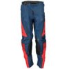 dark blue/neon red